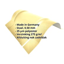 Ronde nok groot | 1,960 m | Staal 0,50 mm | 25 µm Polyester | 1015 - Licht ivoorkleurig #2
