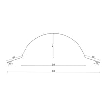 Ronde nok groot | 1,960 m | Staal 0,50 mm | 25 µm Polyester | 8004 - Koperbruin #3