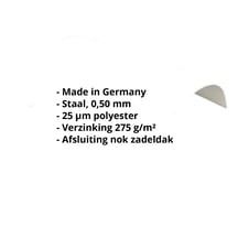 Ronde nok groot | 1,960 m | Staal 0,50 mm | 25 µm Polyester | 9010 - Zuiverwit #2