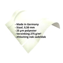 Ronde nok groot | 1,960 m | Staal 0,50 mm | 25 µm Polyester | 9002 - Grijswit #2