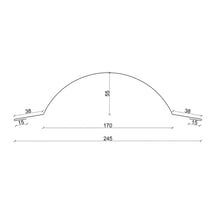 Ronde nok klein | 1,965 m | Staal 0,50 mm | 50 µm PURLAK® | 9005 - Gitzwart #3