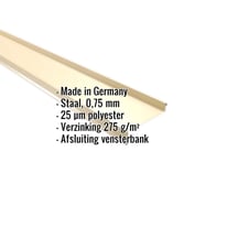 Vensterbank | 5 cm x 11,5 cm x 4 cm x 2,00 m | Staal 0,75 mm | 25 µm Polyester | 1015 - Licht ivoorkleurig #2