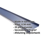 Vensterbank | 50 x 115 x 40 x 2000 mm | Staal 0,50 mm | 25 µm Polyester | 5010 - Gentiaanblauw #2