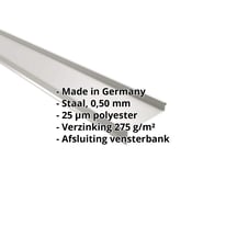 Vensterbank | 50 x 115 x 40 x 2000 mm | Staal 0,50 mm | 25 µm Polyester | 9006 - Zilver-Metallic #2