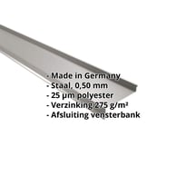 Vensterbank | 50 x 115 x 40 x 2000 mm | Staal 0,50 mm | 25 µm Polyester | 9007 - Grijs aluminiumkleurig #2