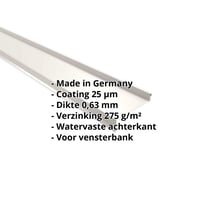 Vensterbank | 50 x 115 x 40 x 2000 mm | Staal 0,63 mm | 25 µm Polyester | 9010 - Zuiverwit #2