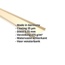 Vensterbank | 50 x 115 x 40 x 2000 mm | Staal 0,75 mm | 25 µm Polyester | 1015 - Licht ivoorkleurig #2