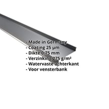 Vensterbank | 50 x 115 x 40 x 2000 mm | Staal 0,75 mm | 25 µm Polyester | 7016 - Antracietgrijs #2