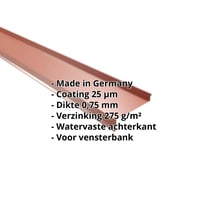 Vensterbank | 50 x 115 x 40 x 2000 mm | Staal 0,75 mm | 25 µm Polyester | 8004 - Koperbruin #2