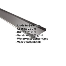 Vensterbank | 50 x 115 x 40 x 2000 mm | Staal 0,75 mm | 25 µm Polyester | 8017 - Chocoladebruin #2