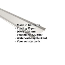 Vensterbank | 50 x 115 x 40 x 2000 mm | Staal 0,75 mm | 25 µm Polyester | 9002 - Grijswit #2