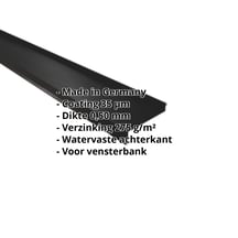Vensterbank | 50 x 115 x 40 x 2000 mm | Staal 0,50 mm | 35 µm Mattpolyester | 33 - Zwart #2