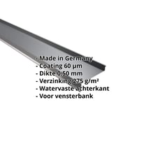 Vensterbank | 50 x 115 x 40 x 2000 mm | Staal 0,50 mm | 60 µm Puramid | 7016 - Antracietgrijs #2