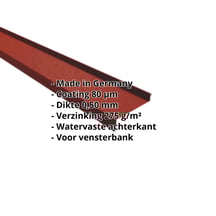Vensterbank | 50 x 115 x 40 x 2000 mm | Staal 0,50 mm | 80 µm Shimoco | 3009 - Oxyderood #2