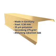 Windveer | 110 x 100 x 2000 mm | Staal 0,50 mm | 25 µm Polyester | 1002 - Zandgeel #2