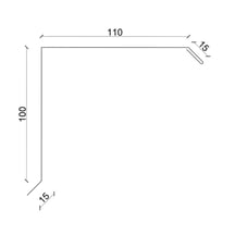 Windveer | 110 x 100 x 2000 mm | Staal 0,50 mm | 25 µm Polyester | 8012 - Roodbruin #3