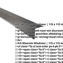 Windveer | 115 x 115 mm | Staal 0,50 mm | 25 µm Polyester | 9005 - Gitzwart #2