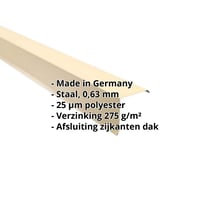 Windveer | 115 x 115 mm | Staal 0,63 mm | 25 µm Polyester | 1015 - Licht ivoorkleurig #2