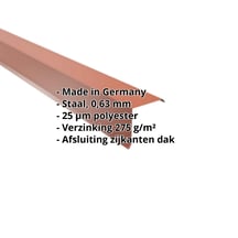 Windveer | 115 x 115 mm | Staal 0,63 mm | 25 µm Polyester | 8004 - Koperbruin #2