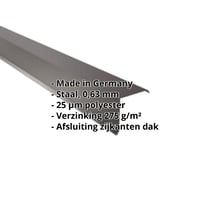 Windveer | 115 x 115 mm | Staal 0,63 mm | 25 µm Polyester | 8017 - Chocoladebruin #2