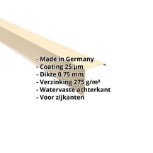 Windveer | 115 x 115 mm | Staal 0,75 mm | 25 µm Polyester | 1015 - Licht ivoorkleurig #2