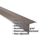 Windveer | 115 x 115 mm | Staal 0,75 mm | 25 µm Polyester | 8011 - Notenbruin #2