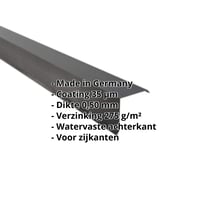Windveer | 115 x 115 mm | Staal 0,50 mm | 35 µm Mattpolyester | 23 - Donkergrijs #2