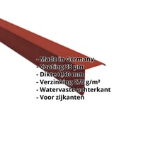 Windveer | 115 x 115 mm | Staal 0,50 mm | 35 µm Mattpolyester | 29 - Rood #2