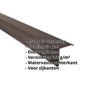 Windveer | 115 x 115 mm | Staal 0,50 mm | 35 µm Mattpolyester | 32 - Donkerbruin #2