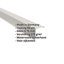 Windveer | 115 x 115 mm | Staal 0,75 mm | 60 µm Puramid | 9002 - Grijswit #2