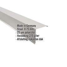 Windveer | 15 x 15 cm | Staal 0,75 mm | 25 µm Polyester | 9006 - Zilver-Metallic #2