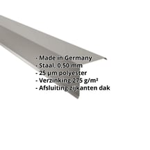 Windveer | 150 x 150 mm | Staal 0,50 mm | 25 µm Polyester | 9007 - Grijs aluminiumkleurig #2