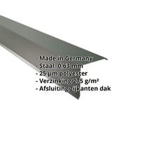 Windveer | 150 x 150 mm | Staal 0,63 mm | 25 µm Polyester | 6020 - Chroomoxydegroen #2