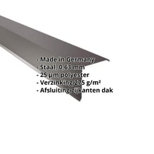 Windveer | 150 x 150 mm | Staal 0,63 mm | 25 µm Polyester | 8017 - Chocoladebruin #2
