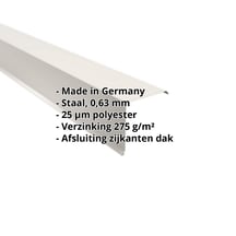 Windveer | 150 x 150 mm | Staal 0,63 mm | 25 µm Polyester | 9010 - Zuiverwit #2