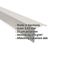Windveer | 150 x 150 mm | Staal 0,63 mm | 25 µm Polyester | 9002 - Grijswit #2