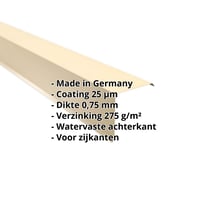 Windveer | 150 x 150 mm | Staal 0,75 mm | 25 µm Polyester | 1015 - Licht ivoorkleurig #2