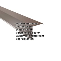 Windveer | 150 x 150 mm | Staal 0,75 mm | 25 µm Polyester | 8011 - Notenbruin #2