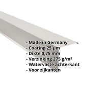 Windveer | 150 x 150 mm | Staal 0,75 mm | 25 µm Polyester | 9002 - Grijswit #2