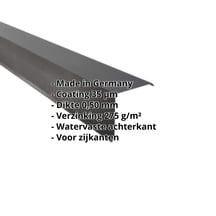 Windveer | 150 x 150 mm | Staal 0,50 mm | 35 µm Mattpolyester | 23 - Donkergrijs #2
