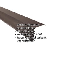 Windveer | 150 x 150 mm | Staal 0,50 mm | 35 µm Mattpolyester | 32 - Donkerbruin #2