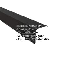 Windveer | 150 x 150 mm | Staal 0,50 mm | 80 µm Shimoco | 9005 - Gitzwart #2