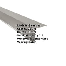 Windveer | 150 x 150 mm | Aluminium 0,70 mm | 25 µm Polyester | 9007 - Grijs aluminiumkleurig #2