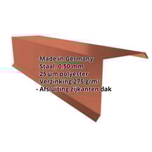 Windveer | 150 x 150 x 2000 mm | Staal 0,50 mm | 25 µm Polyester | 8004 - Koperbruin #2