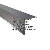 Windveer | 200 x 200 mm | Staal 0,50 mm | 25 µm Polyester | 7016 - Antracietgrijs #2