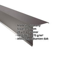 Windveer | 200 x 200 mm | Staal 0,63 mm | 25 µm Polyester | 8017 - Chocoladebruin #2