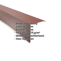 Windveer | 200 x 200 mm | Staal 0,75 mm | 25 µm Polyester | 8012 - Roodbruin #2