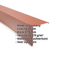Windveer | 200 x 200 mm | Staal 0,75 mm | 25 µm Polyester | 8004 - Koperbruin #2