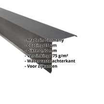 Windveer | 200 x 200 mm | Staal 0,50 mm | 35 µm Mattpolyester | 23 - Donkergrijs #2