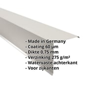 Windveer | 200 x 200 mm | Staal 0,75 mm | 60 µm Puramid | 9002 - Grijswit #2